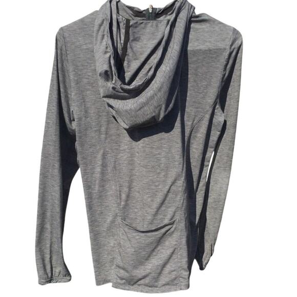 Toad & Co Womens Long Sleeve Shirt Size Medium Hooded Gray Grey Gorpcore Outdoor - Picture 4 of 12